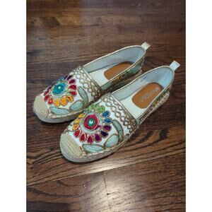 Patricia By Spring Step Embroidered Espadrille Slip On Shoes